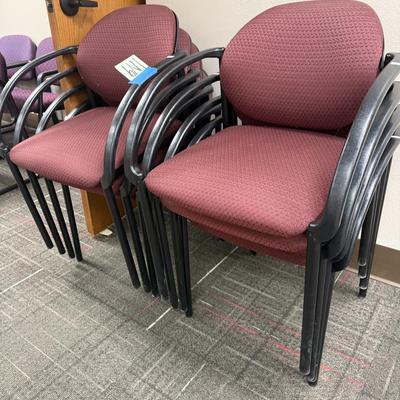 1N9-eight stationary office chairs