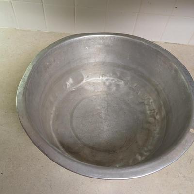 Extra large metal bowl.