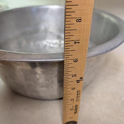 Extra large metal bowl.