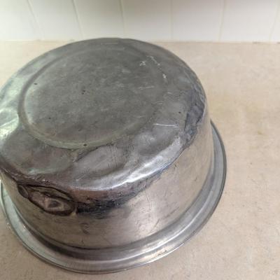 Extra large metal bowl.