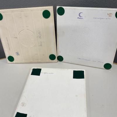 Three medieval ceramic tiles