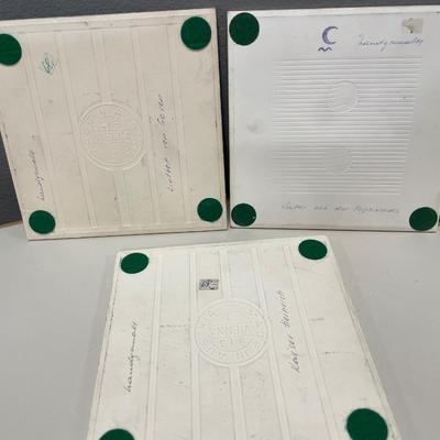 3 medieval ceramic tiles #2