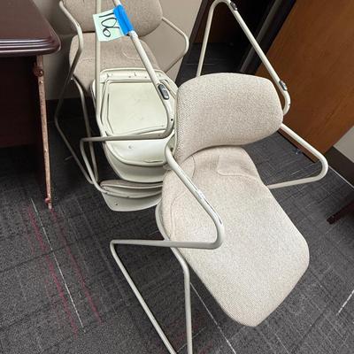 1O6-Metal framed upholstered office chairs