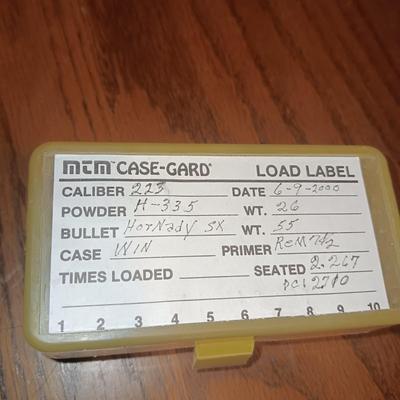 HORNADY AND WINCHESTER 223 RELOADS