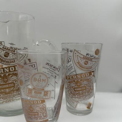 Mid-Century Julius Wile Sons Liquor Label Barware Set