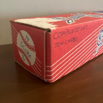 1990 Score Complete Baseball Card Set – 704 Cards in Original Red Factory Box – Excellent Condition
