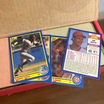 1990 Score Complete Baseball Card Set – 704 Cards in Original Red Factory Box – Excellent Condition