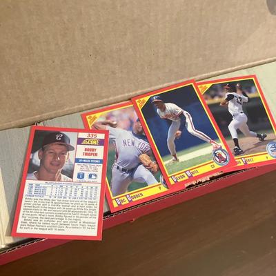 1990 Score Complete Baseball Card Set – 704 Cards in Original Red Factory Box – Excellent Condition