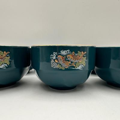 Set of 6 Kuan Tung Sen Yie Inc. Porcelain Tea Cups