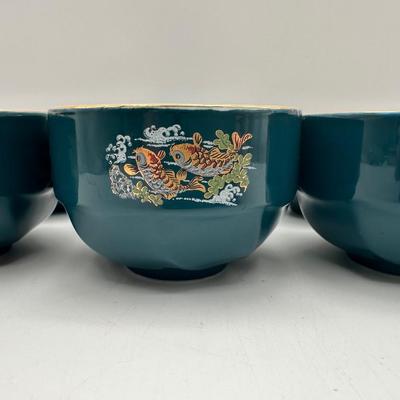 Set of 6 Kuan Tung Sen Yie Inc. Porcelain Tea Cups