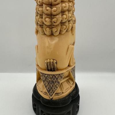 Vintage Chinese Foo Dog Imperial Guardian Resin Figurine Statue