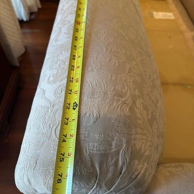 Baker Milling Road Damask Upholstered Sofa