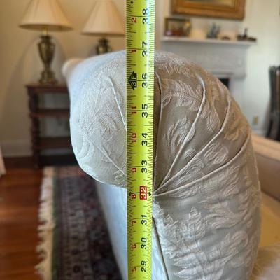 Baker Milling Road Damask Upholstered Sofa