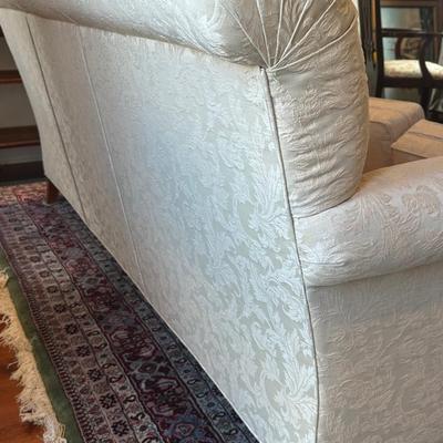 Baker Milling Road Damask Upholstered Sofa