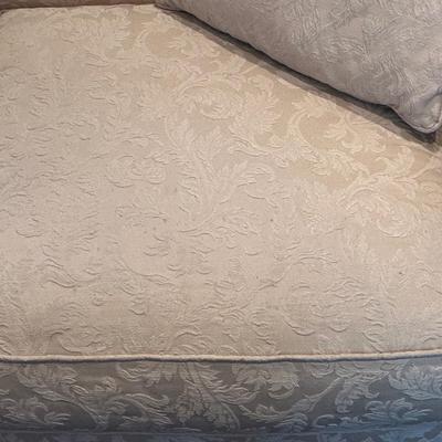 Baker Milling Road Damask Upholstered Sofa