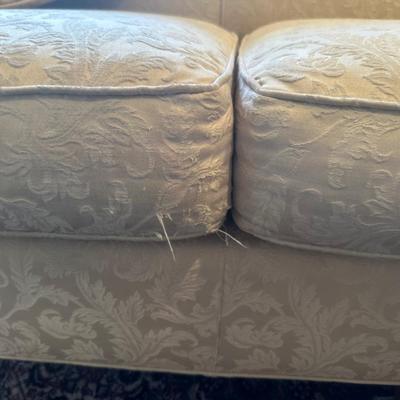 Baker Milling Road Damask Upholstered Sofa