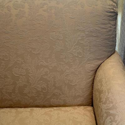 Baker Milling Road Damask Upholstered Sofa