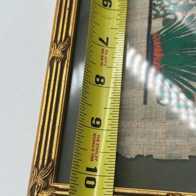 Framed Egyptian Papyrus Artwork with Birds and Plants