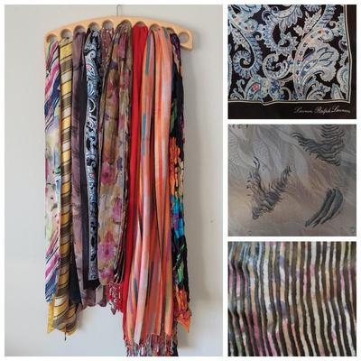 Lightweight Scarves w/ Scarf Hanger (B2-BBL)
