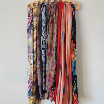 Lightweight Scarves w/ Scarf Hanger (B2-BBL)