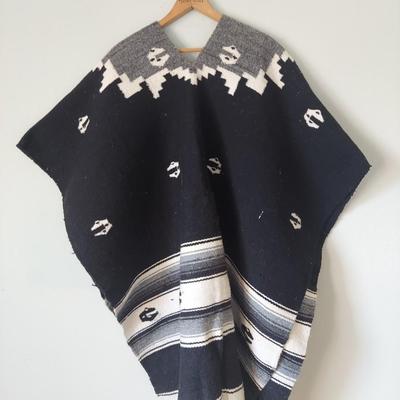 Two Wool Serape Ponchos (B2-BBL)