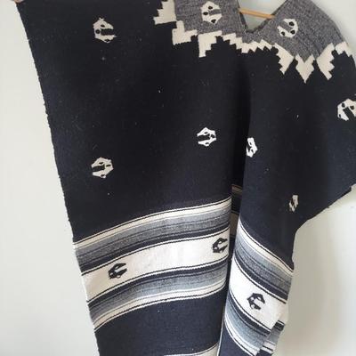 Two Wool Serape Ponchos (B2-BBL)