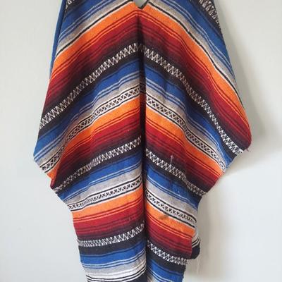 Two Wool Serape Ponchos (B2-BBL)