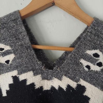 Two Wool Serape Ponchos (B2-BBL)