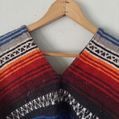 Two Wool Serape Ponchos (B2-BBL)