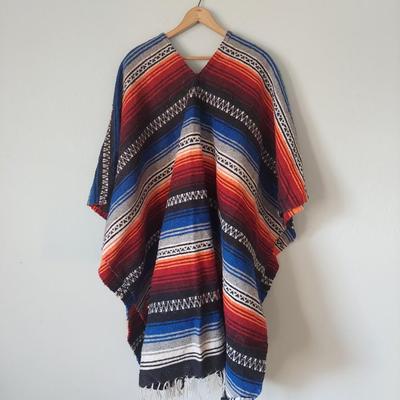 Two Wool Serape Ponchos (B2-BBL)