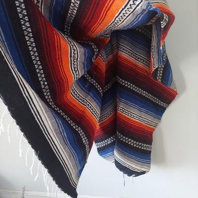 Two Wool Serape Ponchos (B2-BBL)