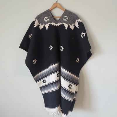 Two Wool Serape Ponchos (B2-BBL)