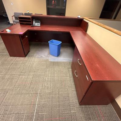2CLOCK9-large desk, phone, and chair mats plus garbage can