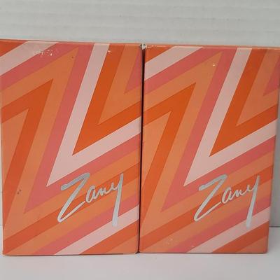 Vintage Avon ZANY Natural Spray Perfume Duo in Boxes Bold Retro Orange Design