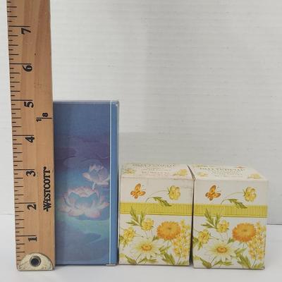 Vintage Avon Water Lily Perfume Bottle + Buttercup Sachets Sonnet Moonwind NEW FULL