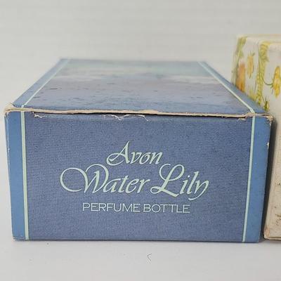Vintage Avon Water Lily Perfume Bottle + Buttercup Sachets Sonnet Moonwind NEW FULL