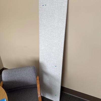 2S1-small round table, chair, and tack board