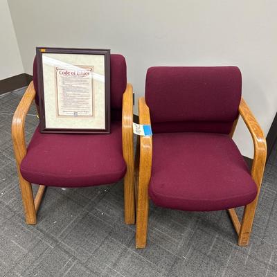 2V6-Office chairs, and coat of ethics wall hanging