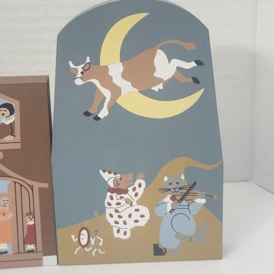 1990s The Cats Meow Nursery Rhyme Set 4pc Collectibles Humpty Owl Pussycat Cow