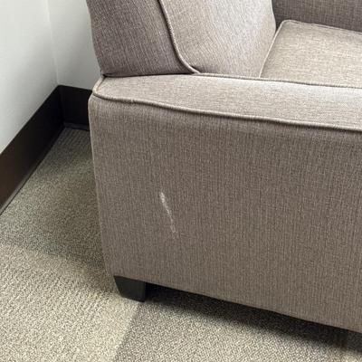 3E2-pair of tan comfortable armchairs