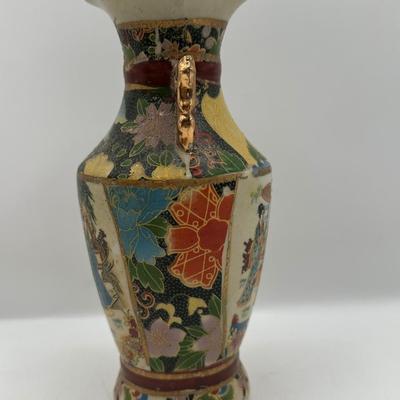 Decorative Vase with Figural and Floral Moti