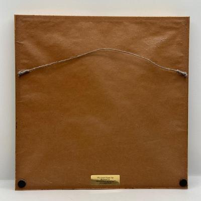 Framed Egyptian Papyrus Artwork – Signed