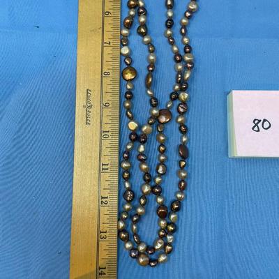 Sale Photo Thumbnail #421: dyed, various size pearls.