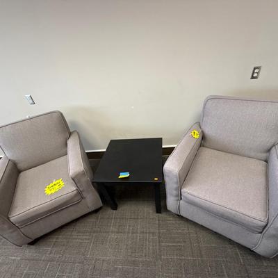 4O4-two armchairs and a small end table
