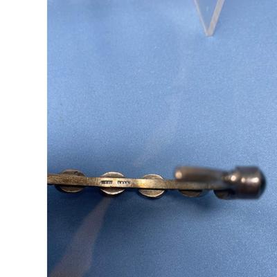 Sale Photo Thumbnail #467: Onyx & turquoise!  The turquoise bracelet has damage, see pictures! 32.6 grams total weight