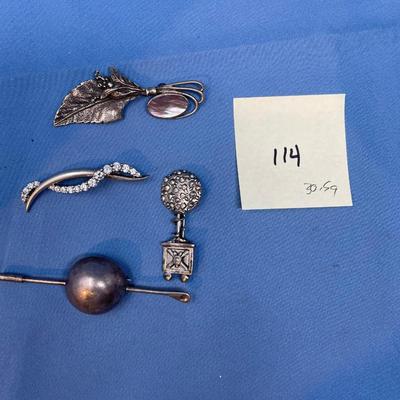 Sale Photo Thumbnail #549: Taxco & others.   Great condition.  30.5 grams total weight!