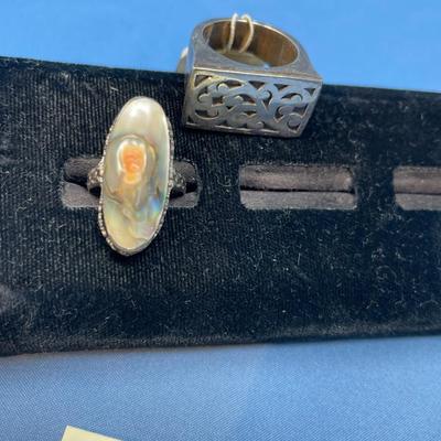 Sale Photo Thumbnail #555: 24.8 grams total weight!  Two great rings.  Smaller sized.