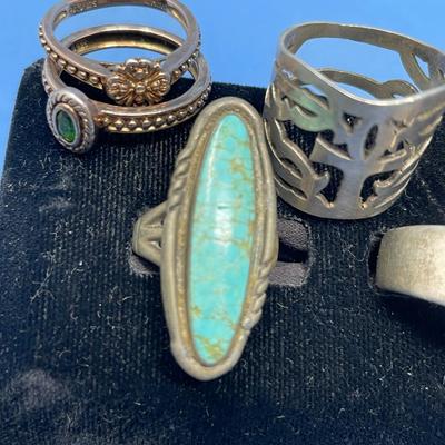 Sale Photo Thumbnail #563: Designer items & Native American made.  Great lot!  44.1 grams total weight!!