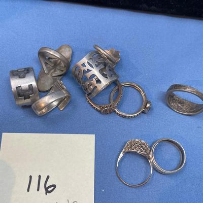 Sale Photo Thumbnail #561: Designer items & Native American made.  Great lot!  44.1 grams total weight!!