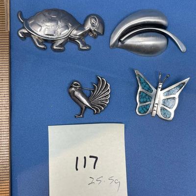 Sale Photo Thumbnail #564: Very nice, Taxco & others! 25.5 grams total weight.